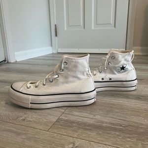 CONVERSE White high tops platform